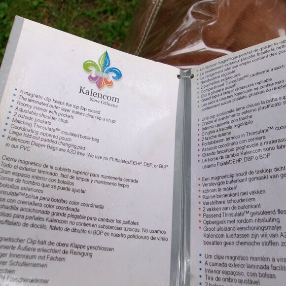 Kalencom New Orleans 2960 Chocolate Corduroy Laminated Diaper Buckle Bag NEW NWT - Picture 5 of 16